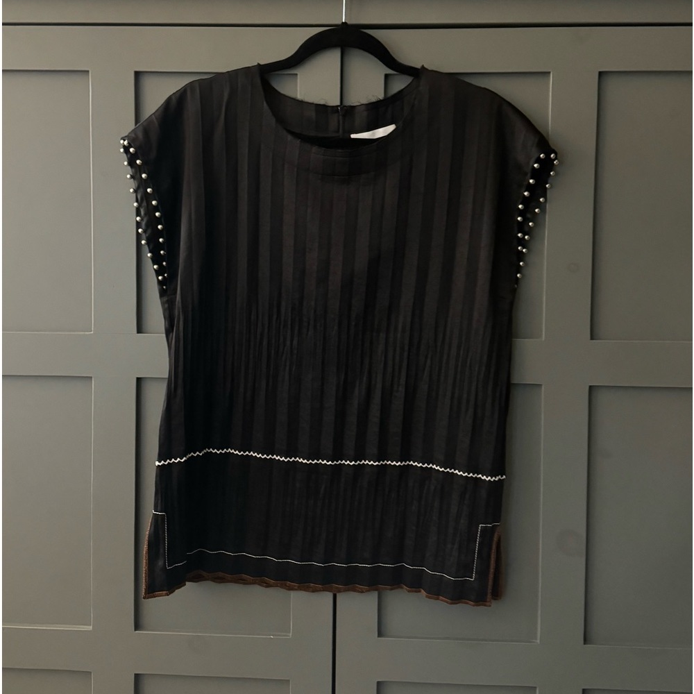Helmut Lang Crinkle pleated top